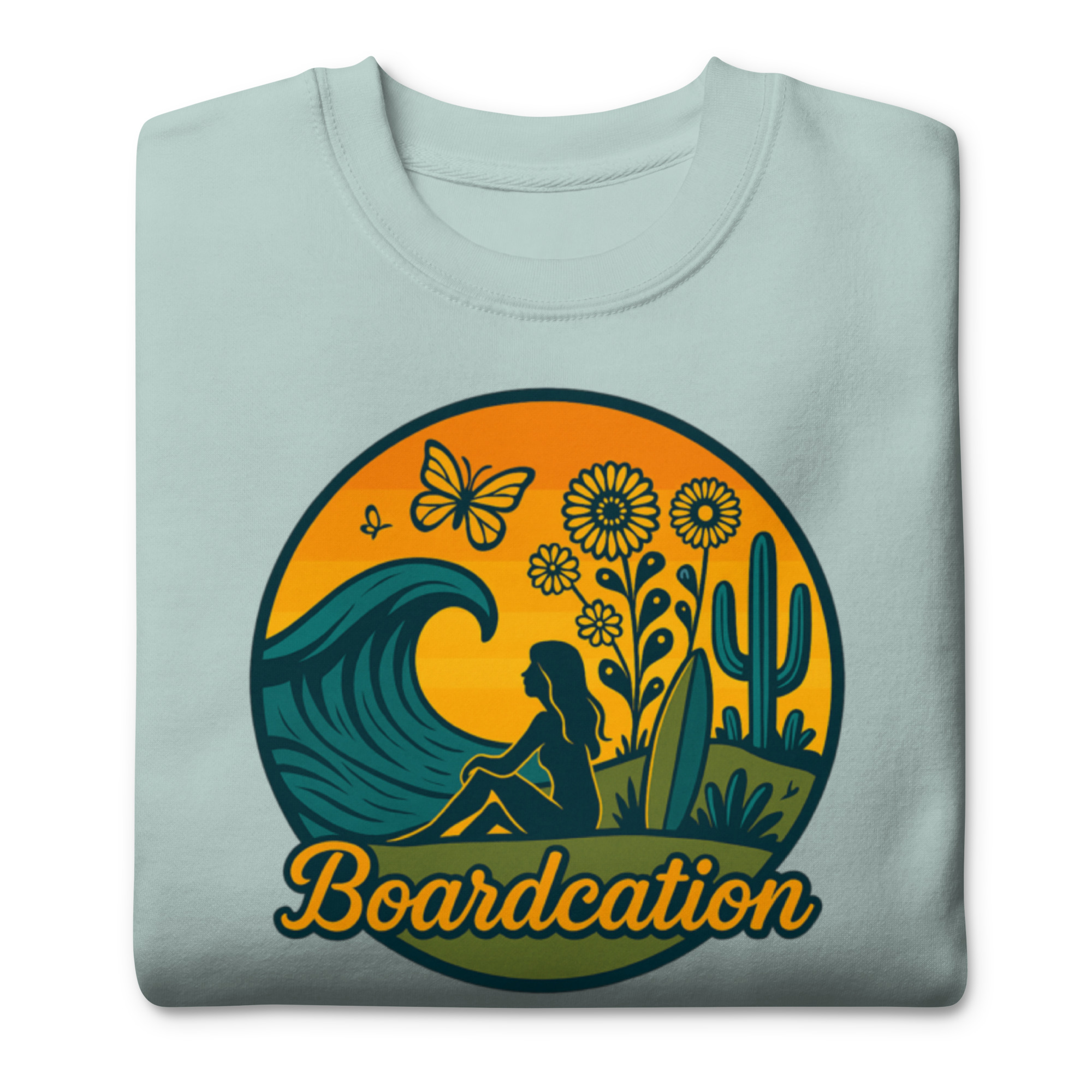 Cactus Surf Premium Sweatshirt — Agave